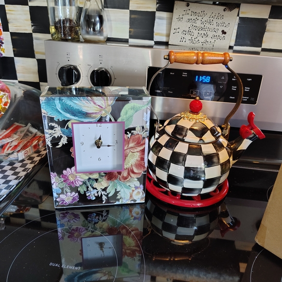 MacKenzie-Childs Other - Mackenzie-Childs Flower Market Reflections Carriage Clock